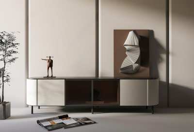 现代电视柜3D模型下载